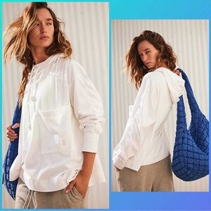NEW Free People FP Movement Hot Shot Hooded Layering Top